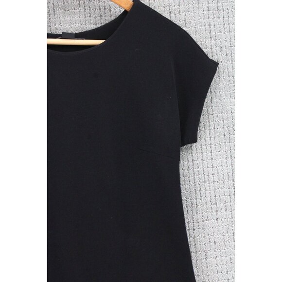 AX Armani Exchange Shift Dress Womens Size 6 Black Solid Stretch Textured - Picture 2 of 10